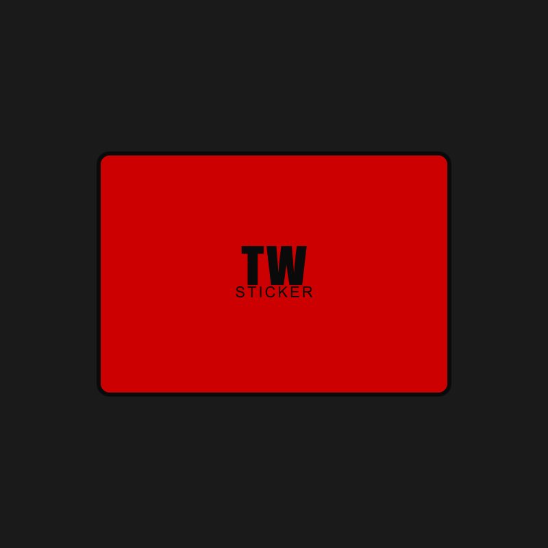 Rectangle Sticker — Red / Black