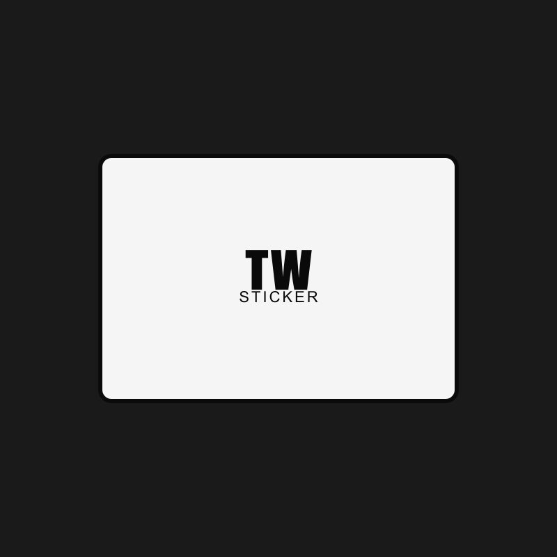 Rectangle Sticker — White / Black